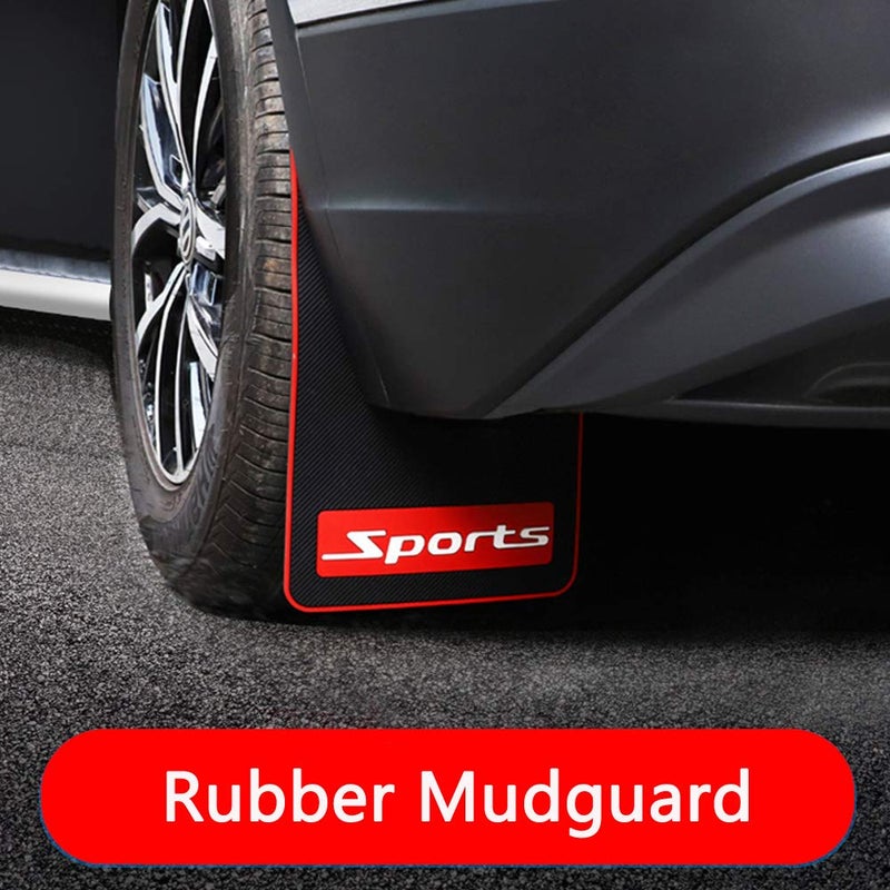 Aiydachy Soft Material Automotive Car Mud Flaps Universal Fit Black Splash Guards Rubber mud Guard No Collision Universal(Sports) - Image 2